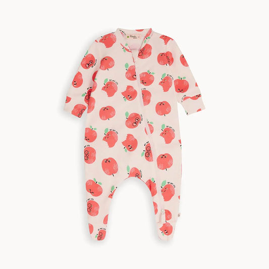 The Bonnie Mob Unisex Baby Apple Footed Babygrow