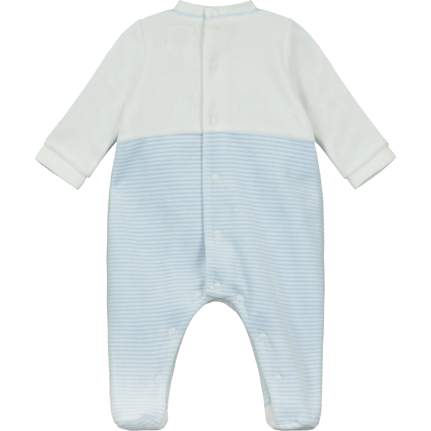 Emile et Rose Baby Boy's Pale Blue Stripe Babygrow