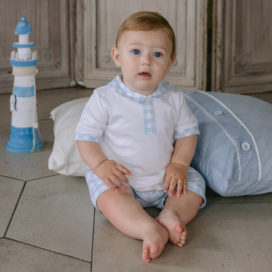Emile et Rose Baby Boy's Smart Summer Top & Shorts Outfit