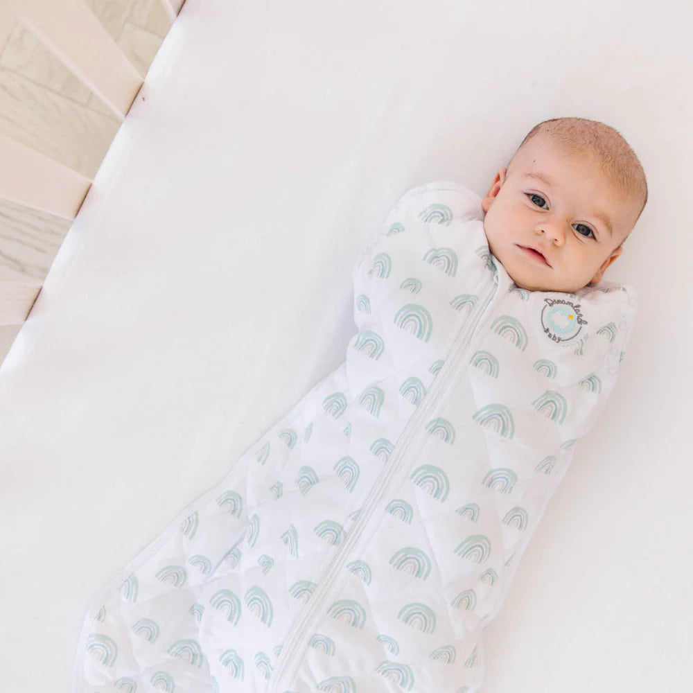 Dreamland Weighted Rainbow Baby Sleep Swaddle