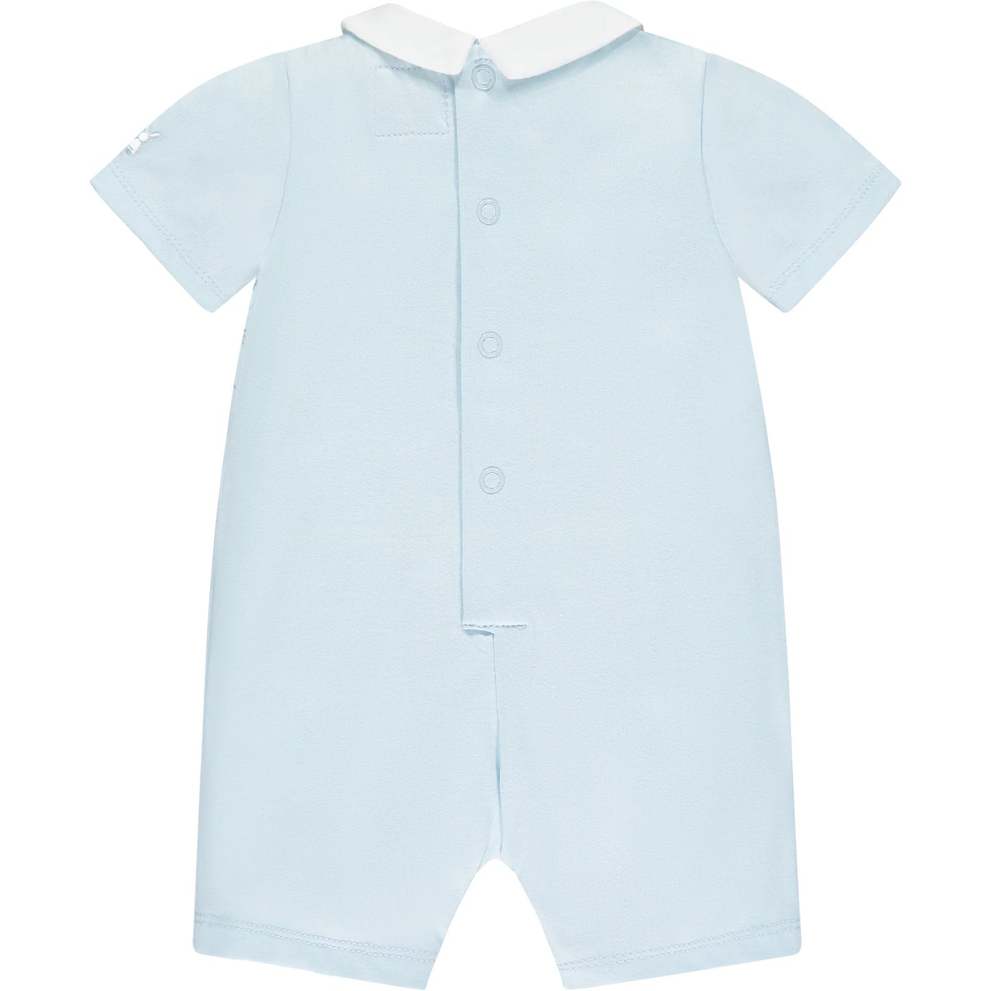 Emile et Rose Baby Boy's Pale Blue Argyle Short Romper