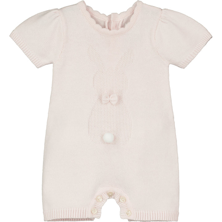 Emile et Rose Baby Girl's Pale Pink Knitted Short Romper