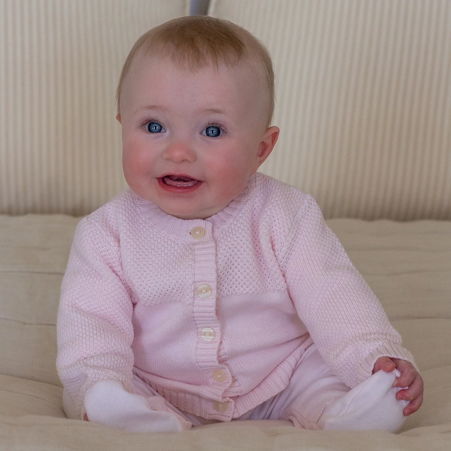 Emile et Rose Baby Girl's Pale Pink Knit Cardigan