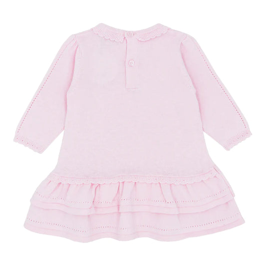 Blues Baby Baby Girl's Pale Pink Pointelle Knit Dress
