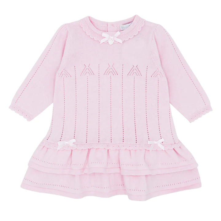 Blues Baby Baby Girl's Pale Pink Pointelle Knit Dress