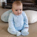 Emile et Rose Baby Boy's Pale Blue Babygrow With Collar