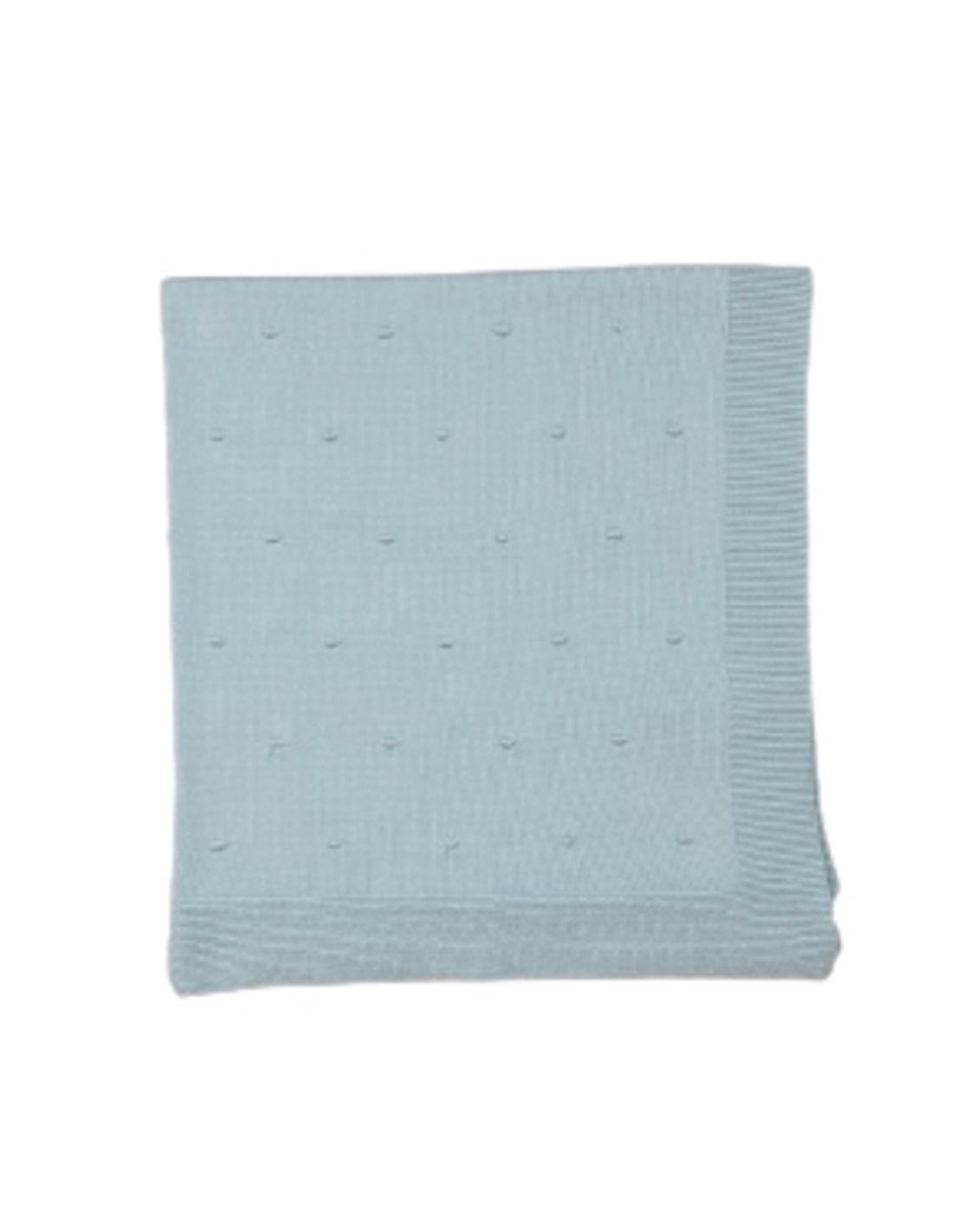 Blues Baby Baby Boy's Pale Blue Bobble Knitted Blanket