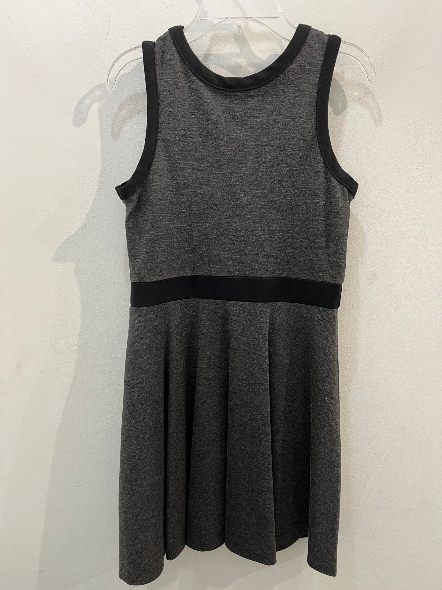 Sally Miller Girl's Grey & Black Dress With Stud Detail