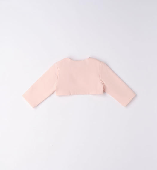 Minibanda Baby Girl's Pale Pink Party Dress With Flower Belt & Bolero