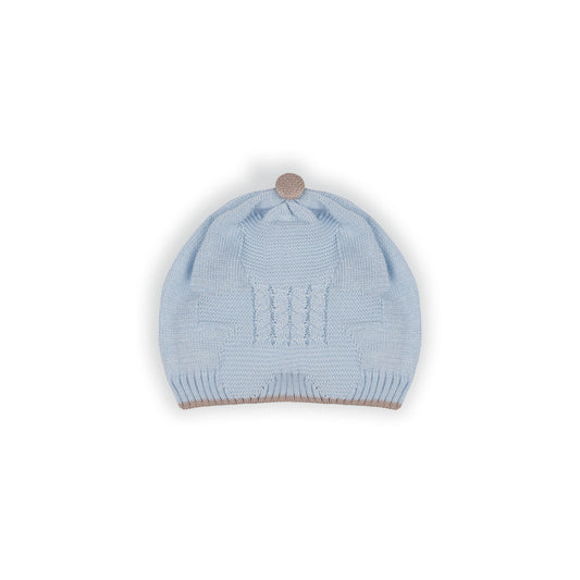 Marlu Baby Boy's Pale Blue Teddy Knit Hat