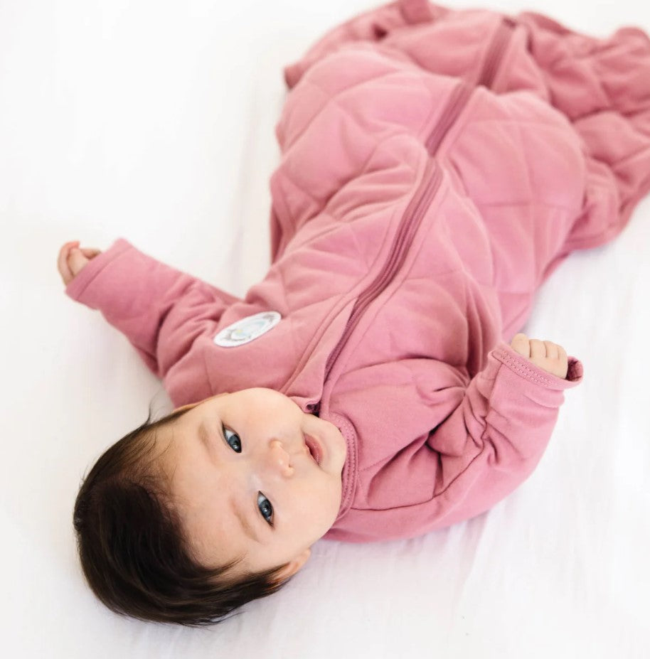 Dreamland Weighted Baby Girls Dusty Rose Pink Transition Sleep Swaddle With Sleeves
