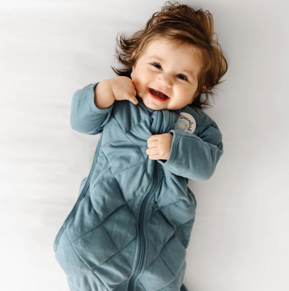 Dreamland Weighted Ocean Blue Baby Boys Transition Sleep Swaddle With Sleeves