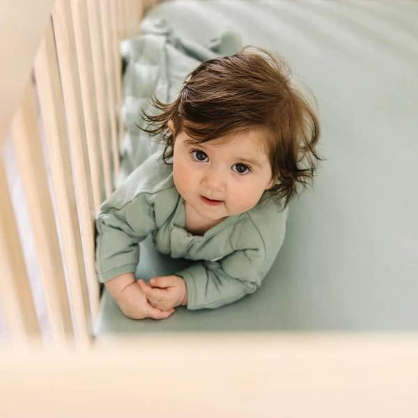 Dreamland Weighted Unisex Sage Green Transition Sleep Swaddle With Sleeves
