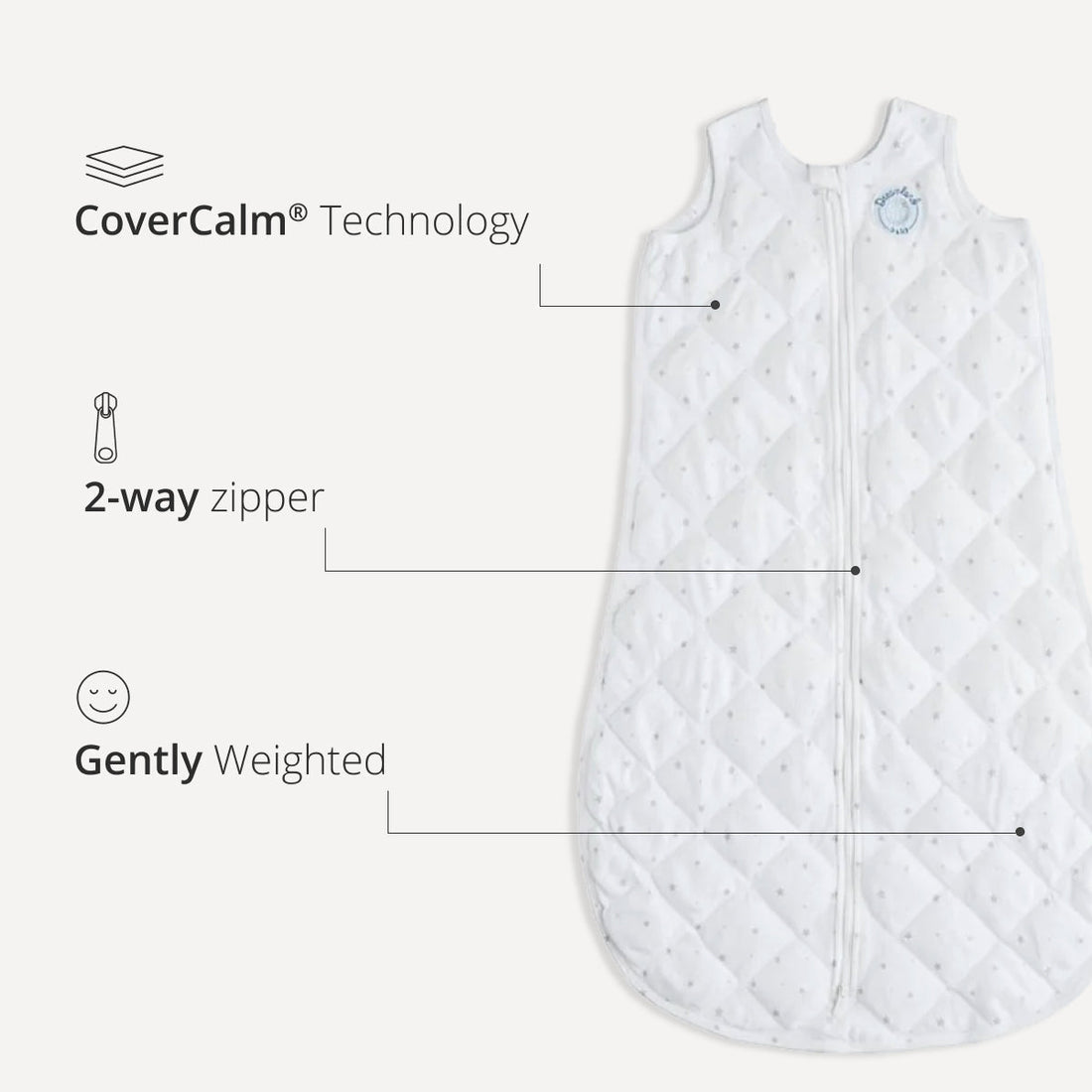 Dreamland Weighted Baby Girls Lavender Blush Sleeping Bag
