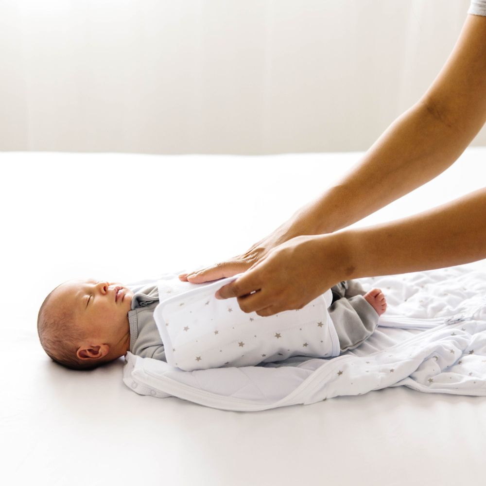 Dreamland Weighted Unisex Grey Star Baby Sleep Swaddle