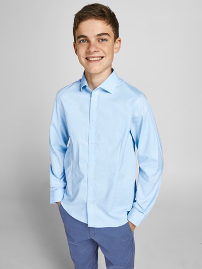 Jack & Jones Boy's Blue Long Sleeve Parma Shirt