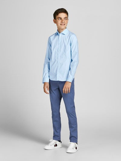 Jack & Jones Boy's Blue Long Sleeve Parma Shirt