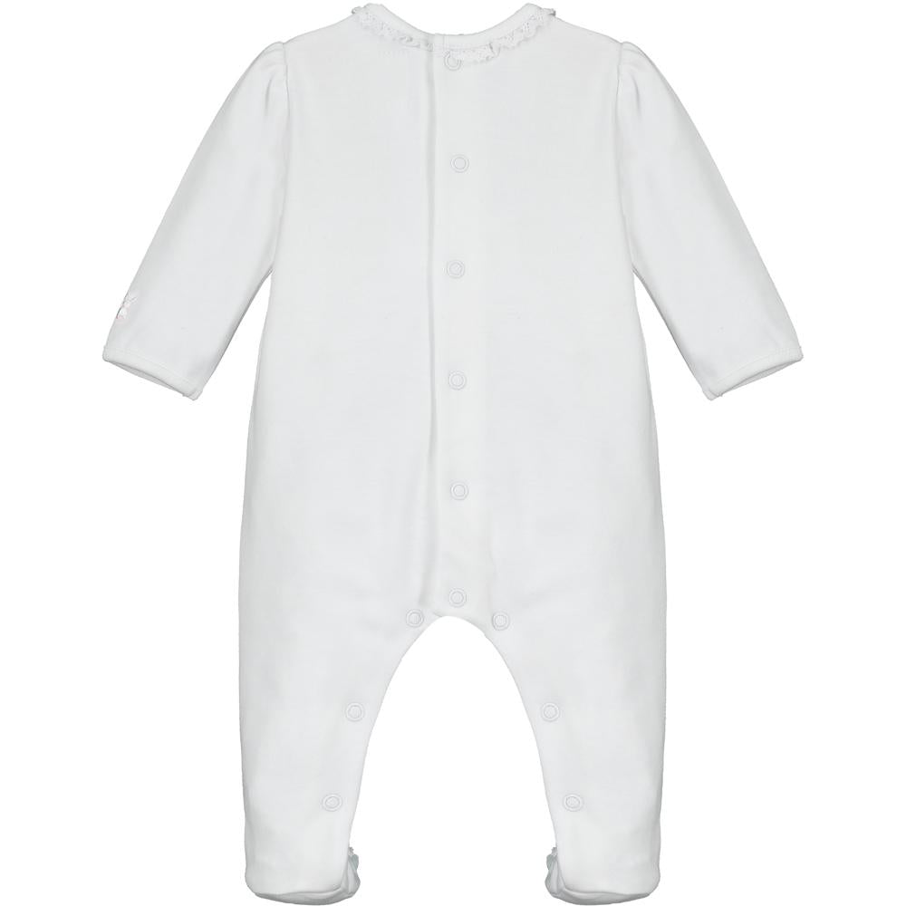 Emile et Rose Baby Girl's Embroidered Rosebud Babygrow