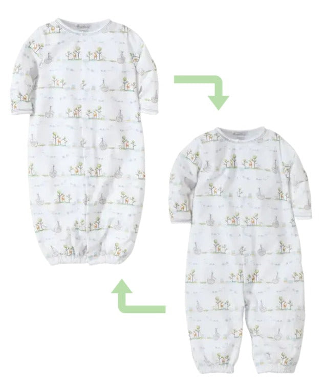 Kissy Kissy Baby Boy's Noah Print 2 in 1 Converter Gown