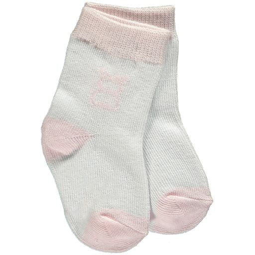 Emile et Rose Baby Girl's Pale Pink & White Socks Twin Pack