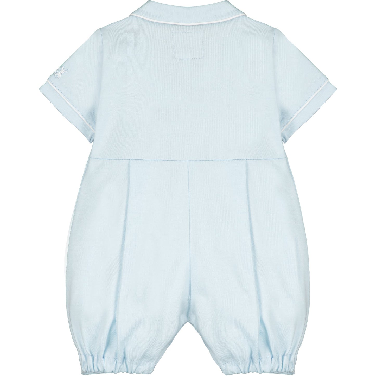 Emile et Rose Baby Boy's Pale Blue Embroidered Short Romper & Hat