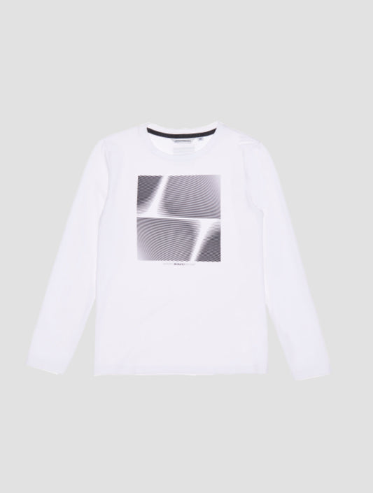 Antony Morato Boy's White Long Sleeve Logo T-Shirt