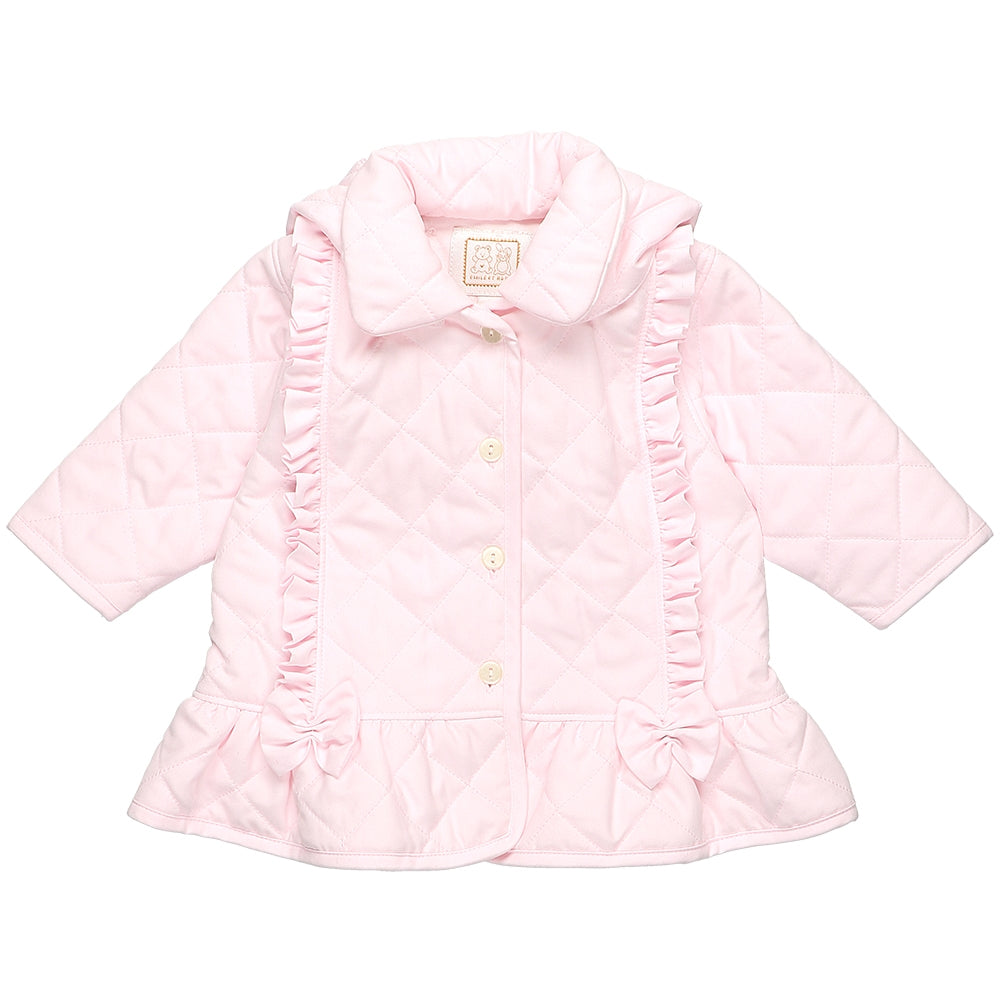 Emile et Rose Baby Girl's Pale Pink Quilted Frill Jacket