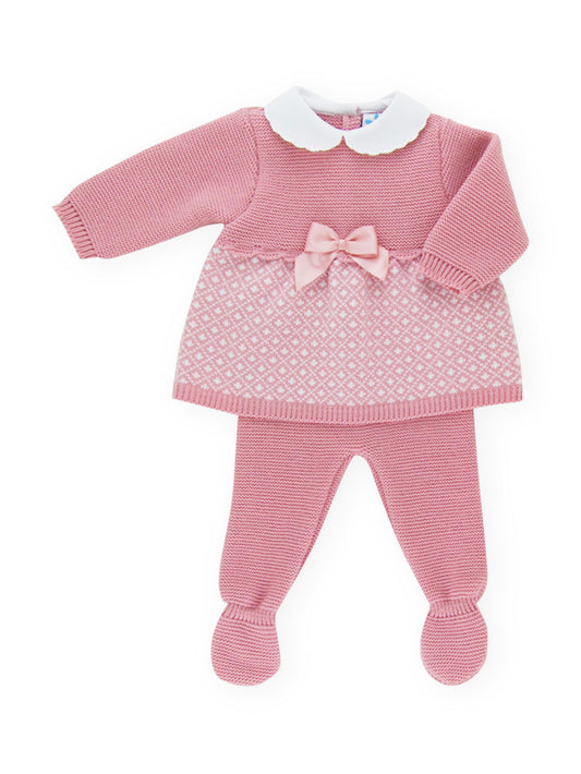 Sardon Baby Girls Knitted Two Piece Outfit