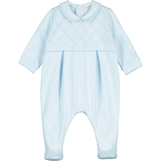 Emile et Rose Baby Boy's Pale Blue Smart Babygrow
