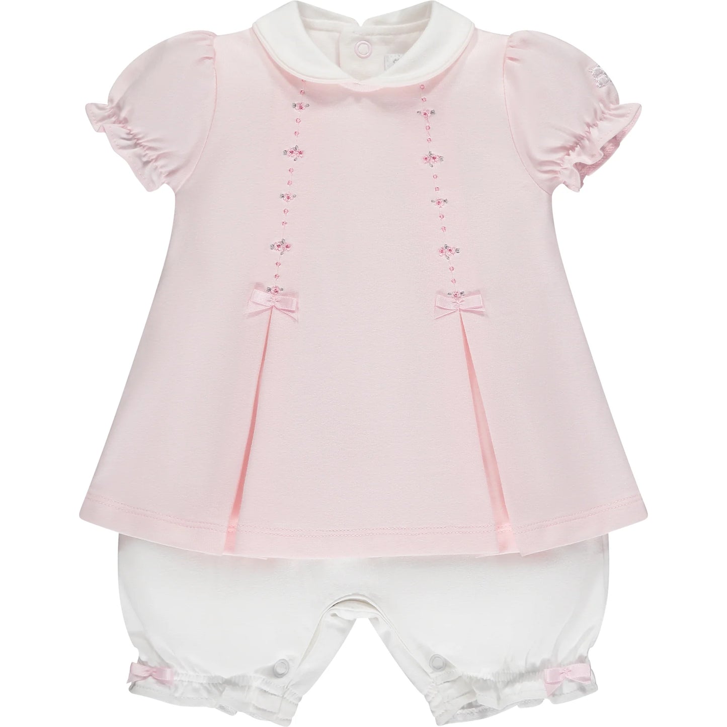 Emile et Rose Baby Girl's Pale Pink 2-in-1 Romper Dress