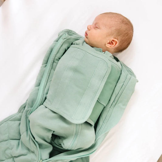 Dreamland Weighted Sage Green Baby Sleep Swaddle