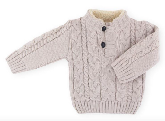 Sardon Cable Knit Beige Cable Knit Jumper