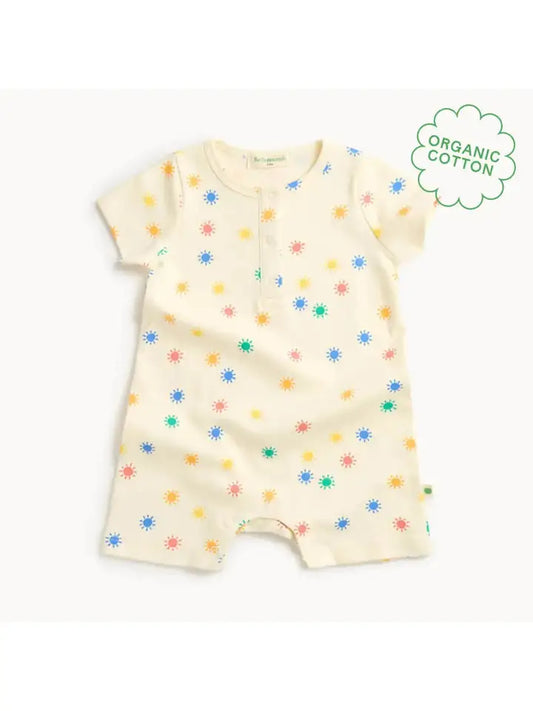The Bonnie Mob Baby Boy's Dinky Sunshine Short Sleeve Playsuit