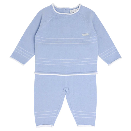 Blues Baby Baby Boy's Pale Blue Knitted 2 Piece Set