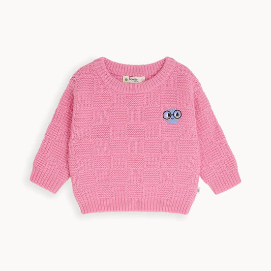 The Bonnie Mob Baby Girl's Pink Chunky Knitted Sweater
