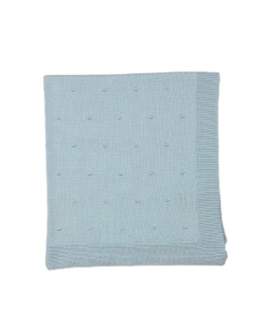 Blues Baby Baby Boy's Pale Blue Bobble Knitted Blanket