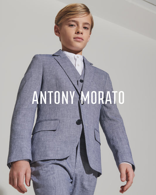 Antony Morato Boy's Navy And White Blazer Jacket