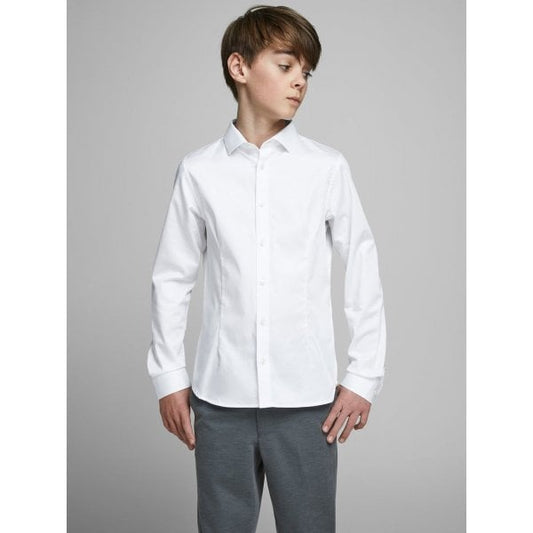Jack & Jones Boy's White Long Sleeve Shirt