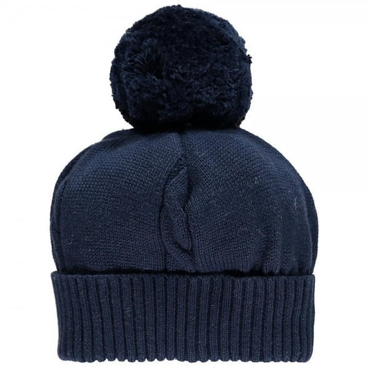 Emile et Rose Baby Boy's Navy Cable Knit Bobble Hat