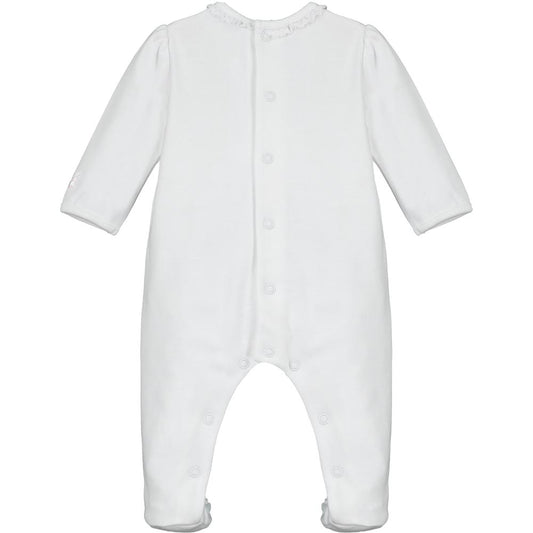 Emile et Rose Baby Girl's Embroidered Rosebud Babygrow