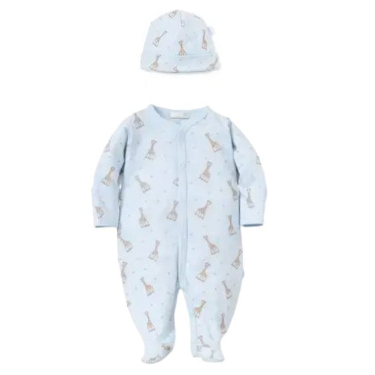 Kissy Kissy Prem Baby Boy's Blue Sophie La Giraffe Babygrow & Hat