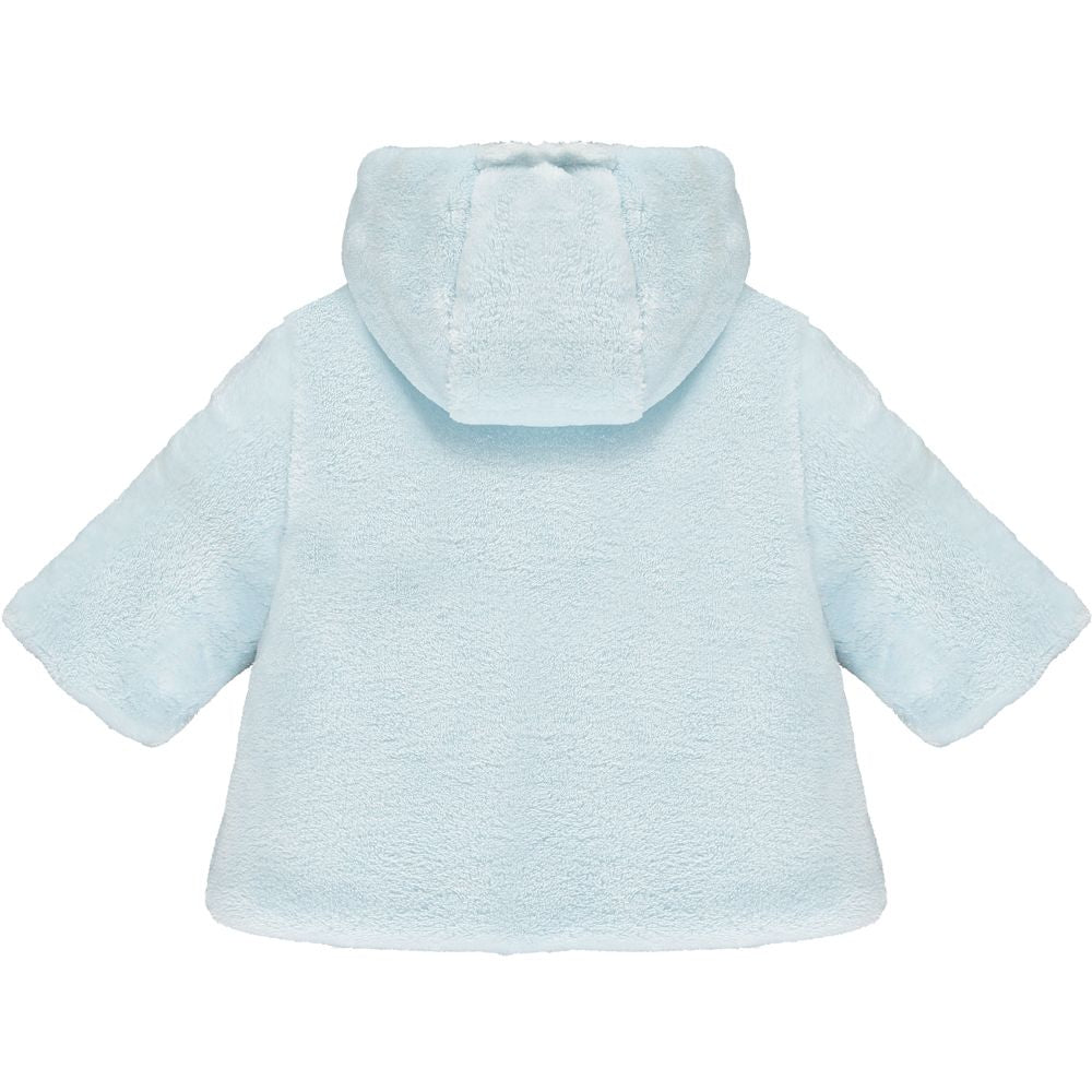 Emile-et-Rose Baby Boy's Pale Blue Fleece Coat With 3D Teddy
