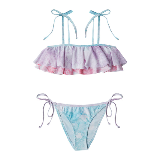 Marie Raxevsky Girl's Pastel Floral Bikini