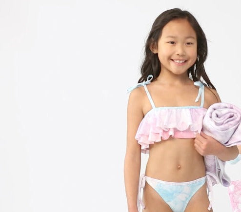 Marie Raxevsky Girl's Pastel Floral Bikini