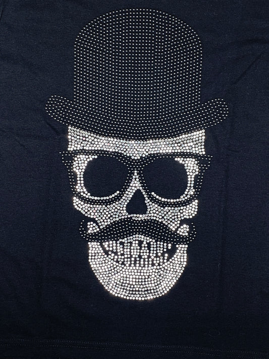 Cako Boy's Black T-Shirt With Skull & Top Hat