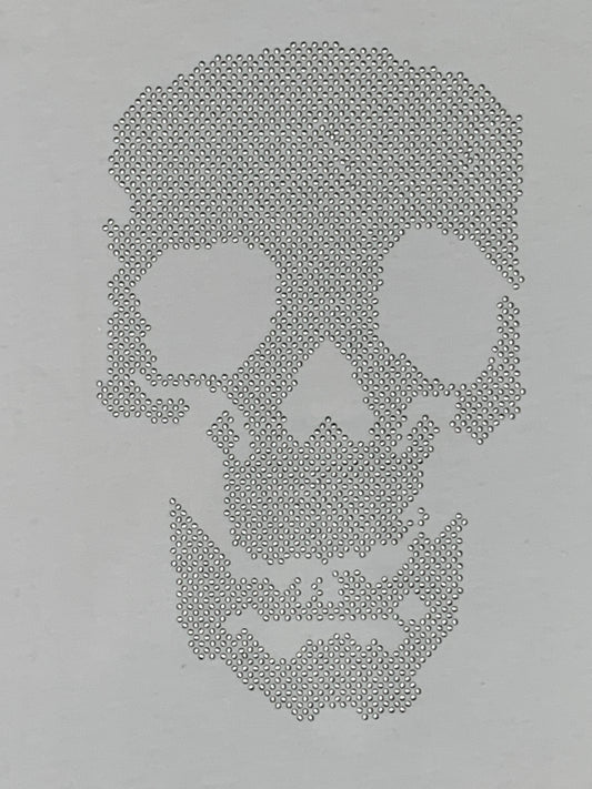 Cako Boy's White T-Shirt With Silver Skull