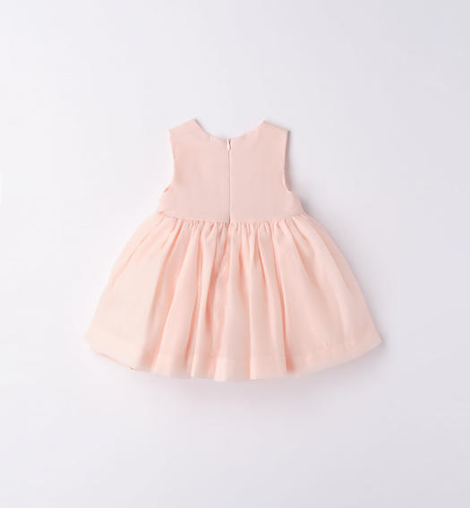 Minibanda Baby Girl's Pale Pink Party Dress With Flower Belt & Bolero