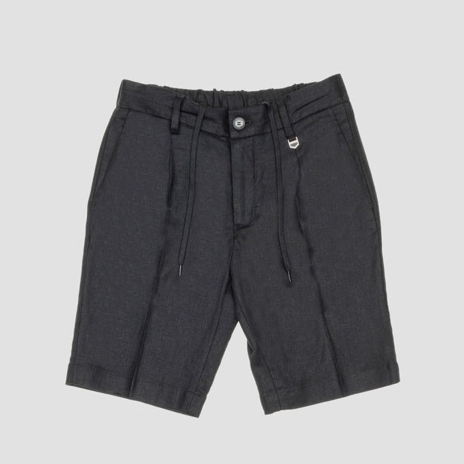 Antony Morato Boy's Black Smart Linen Shorts