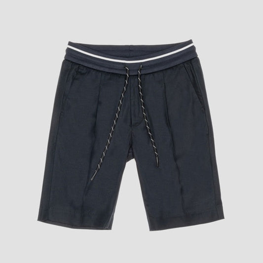 Smart Navy Boy's Shorts With Elasticated Waist