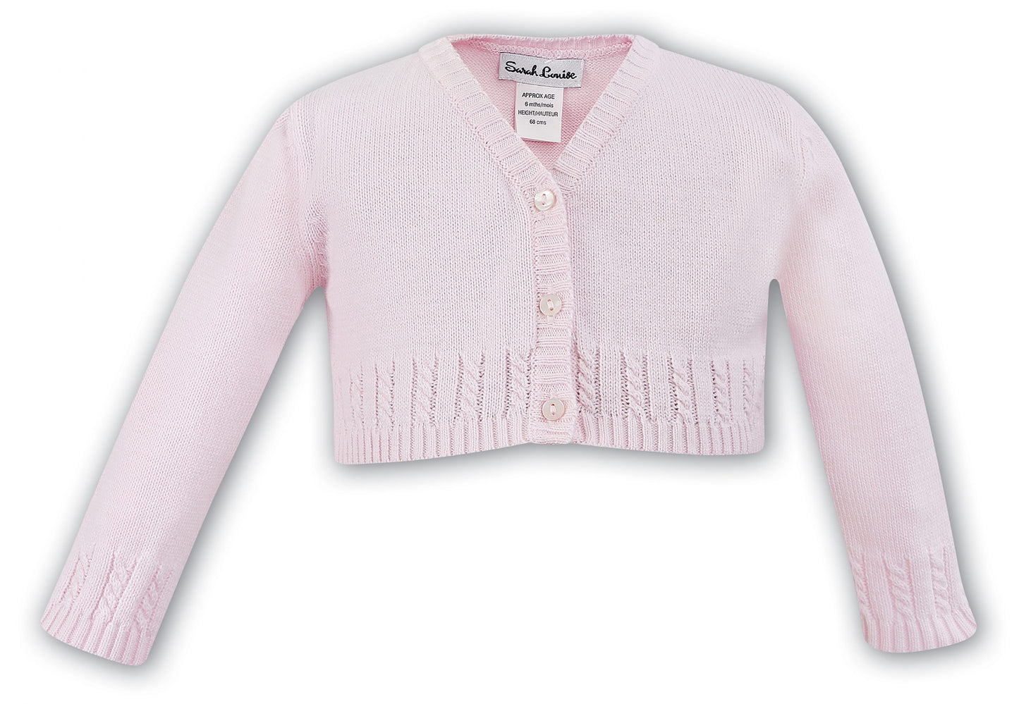 Sarah Louise Girl's Pink Cotton Cardigan Bolero